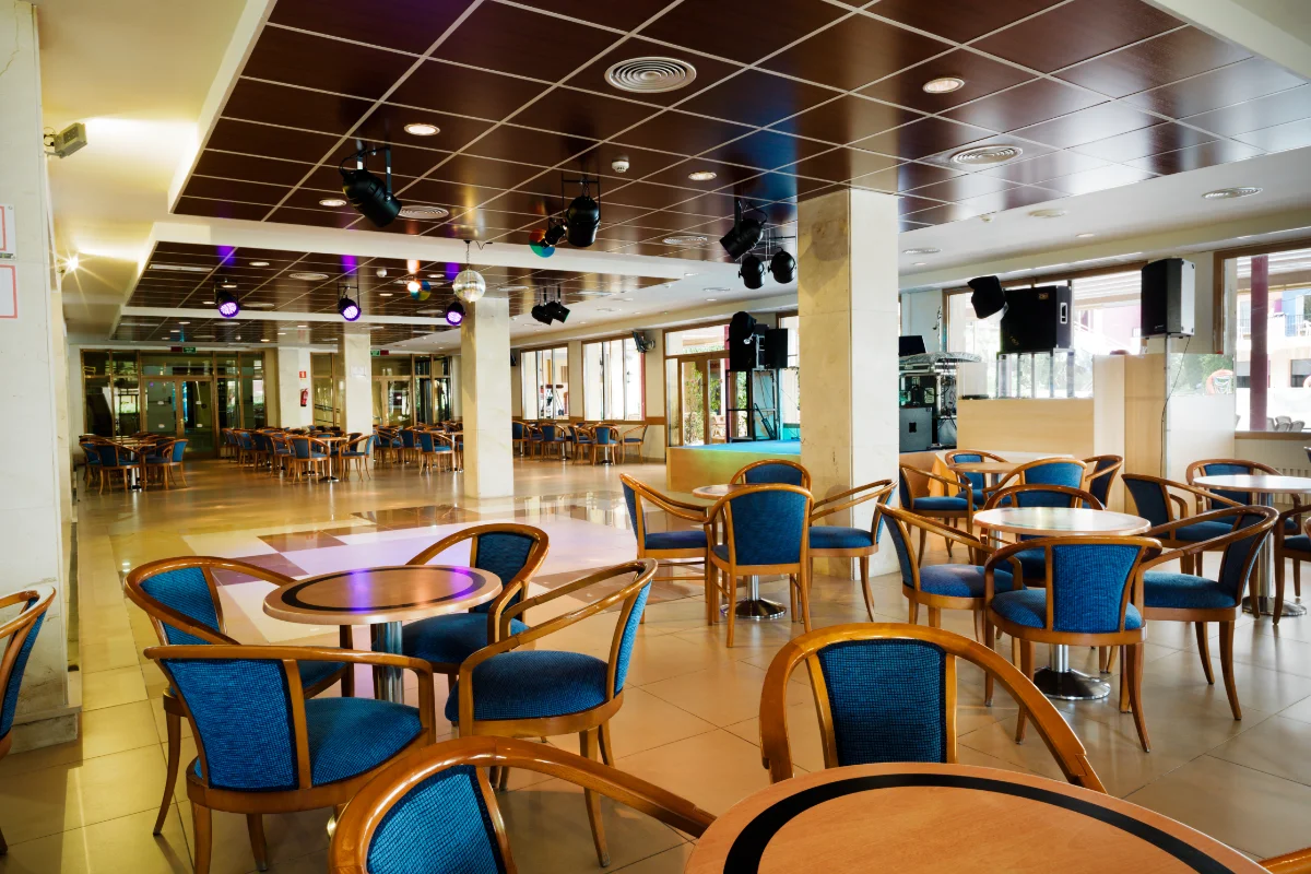 The indoor lounge