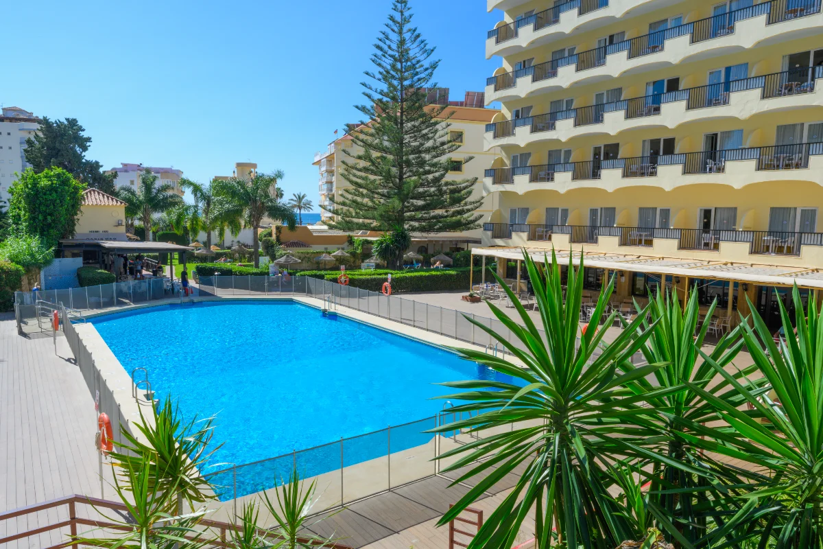 The outdoor pool