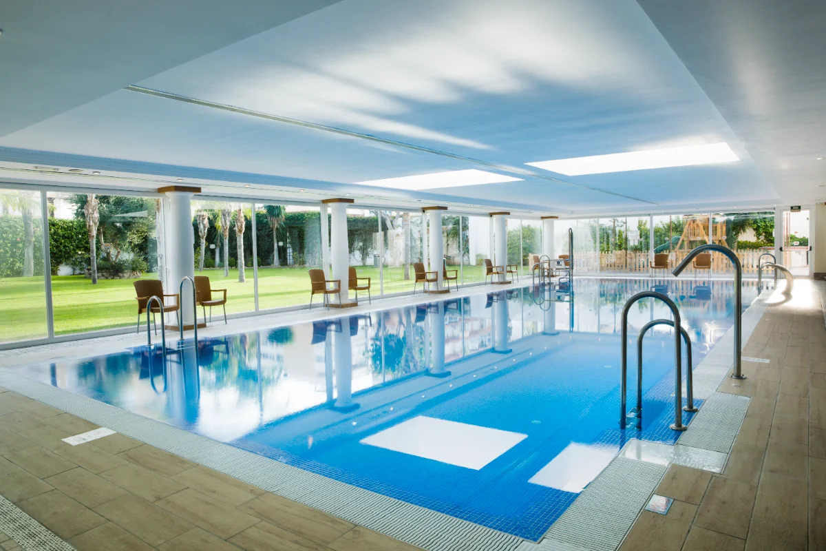 The indoor pool